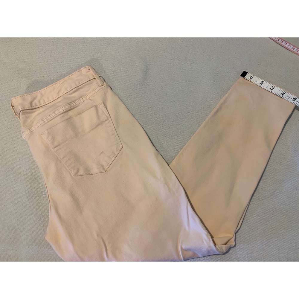 Mossimo Denim Mid Rise Legging Crop Pants Sizeβ 10 Light Peach